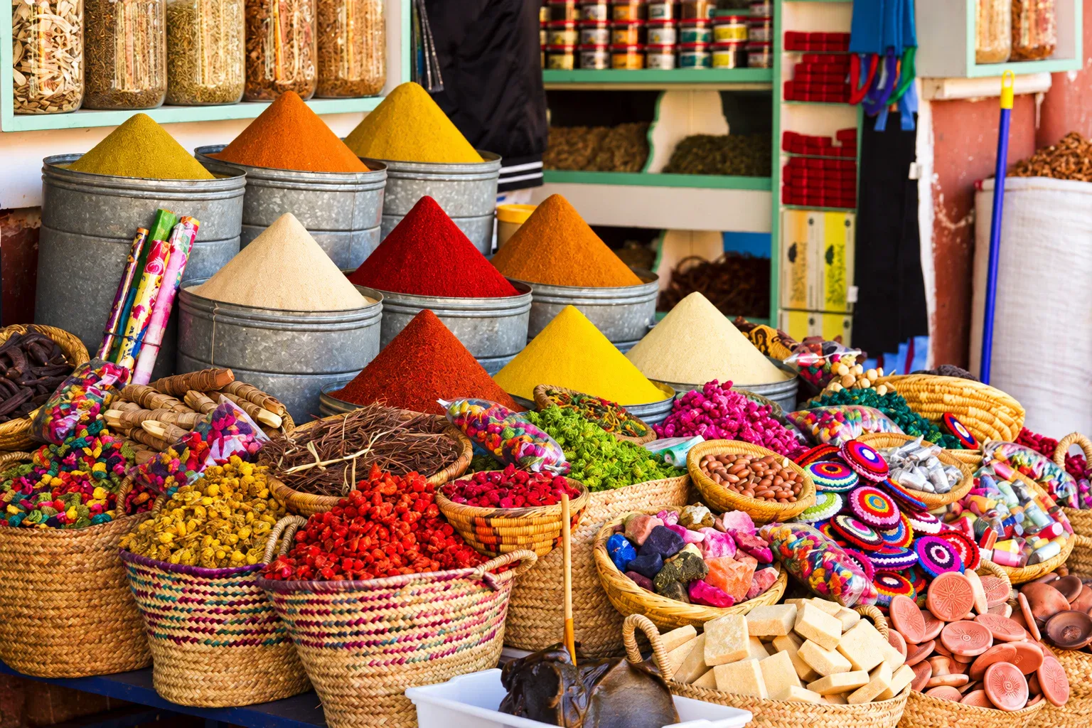 Spices in the souks of the Marrakech Medina